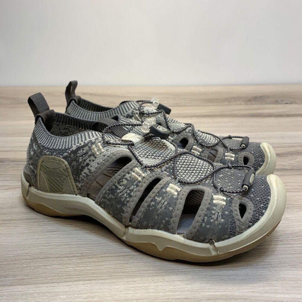 KEEN Sandals Evofit Sz 8 Womens Gray‎ Fisherman Hiking Waterproof Shoes Sport
